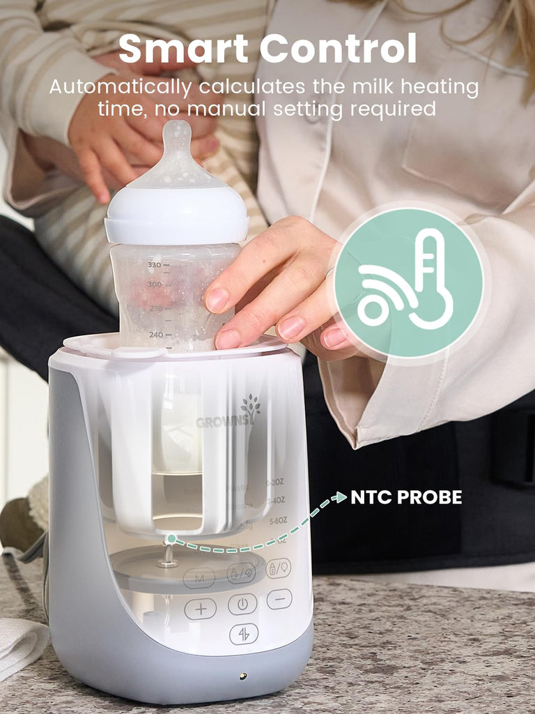 Auto-Lift Nutri Bottle Warmer for Breastmilk & Formula, Gray