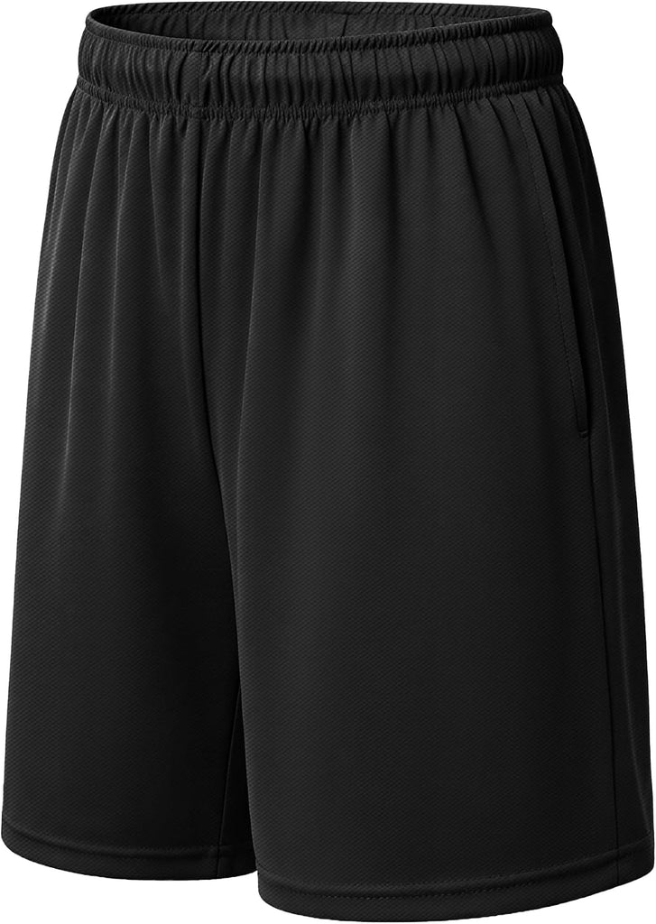 Boys Athletic Shorts Youth Quick Dry Soccer Basketball Running Gym