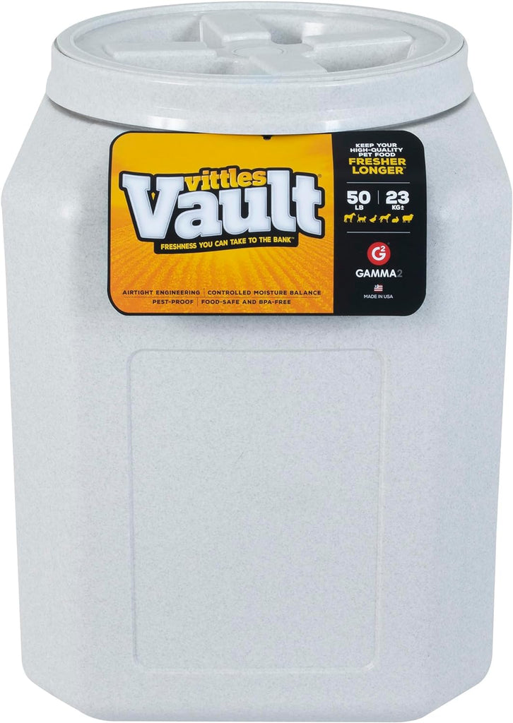 Vittles Vault Airtight Pet Food Storage Container + Scoop, Fits Up to 50lbs