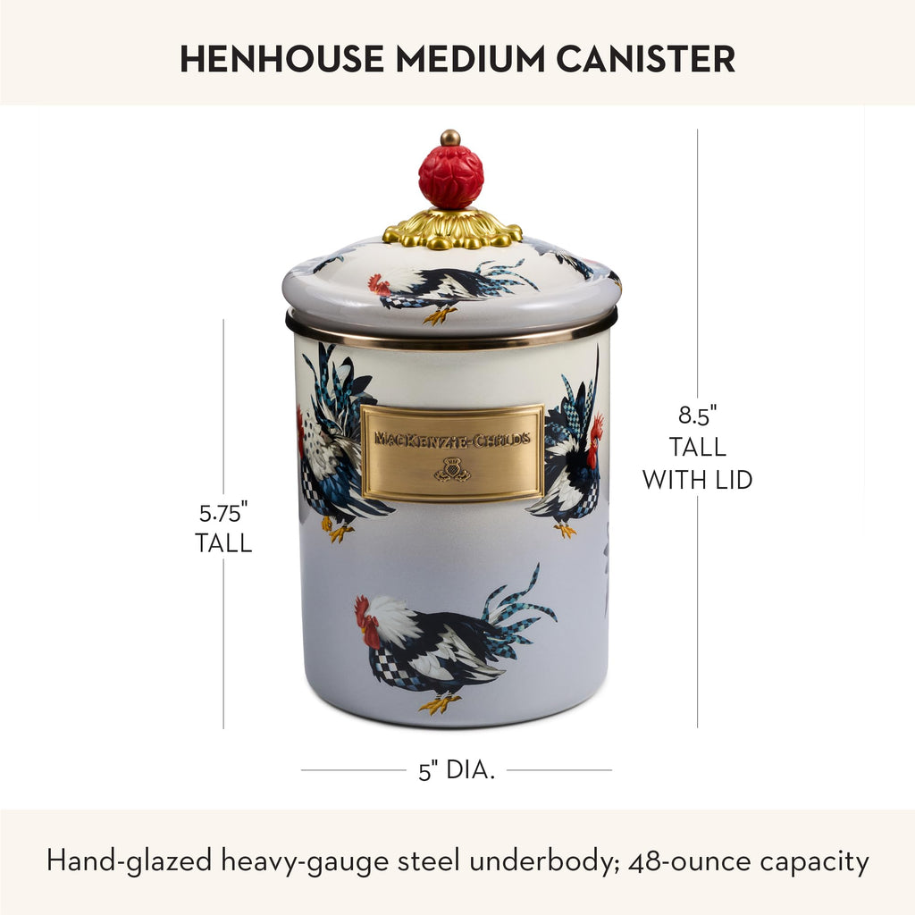 Enamel Canister, Medium, Henhouse