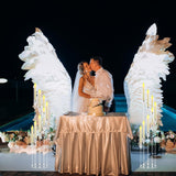 2 Sets 8 Arms 50" Tall Acrylic Candelabra Centerpieces,Clear Candle Holder, Floor Candlestick Holders with Lampshade