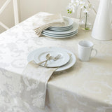 Harmony Scroll Woven Damask Fabric Tablecloth, Everyday, Parties, Special Occasions, Weddings and Ho