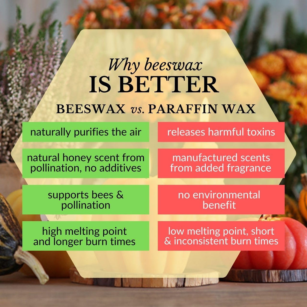 Beeswax Pumpkin Candle, Orange (3 x 3.25in)