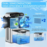 Dehumidifier for Basement (85 OZ, 800 sq ft) Quiet Dehumidifiers for Home, Auto Shut-Off, Sleep Mode, 3 Gear Timer(8H