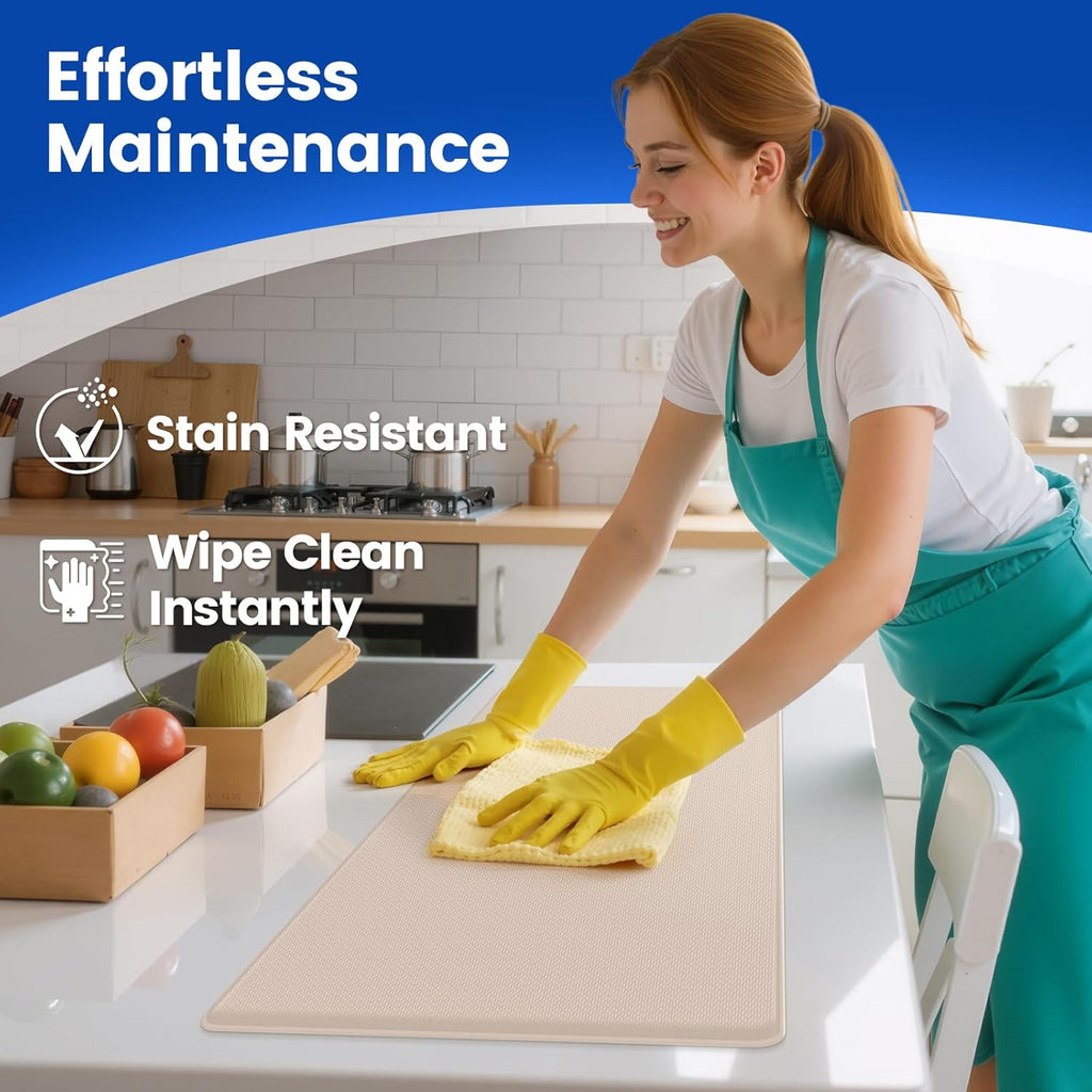 Kitchen Mats for Floor,3PCS Cushioned Soft Kitchen Rugs | Non Slip Anti Fatigue Mats for Floor,Waterproof Kitchen