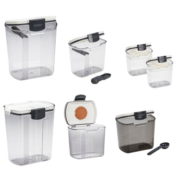 Baker's Airtight Kitchen Storage Canister Container Set for Flour, Sugar & More, Keeps Ingredients Fresh, with