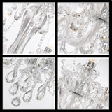 Clear Crystal Chandelier Lighting, Double Layer 8+4 Lights, K9 Clear Crystal Ceiling Lights, Modern Crystal Light for Living Room (12 Lights) A110-B0C5D4T3R4