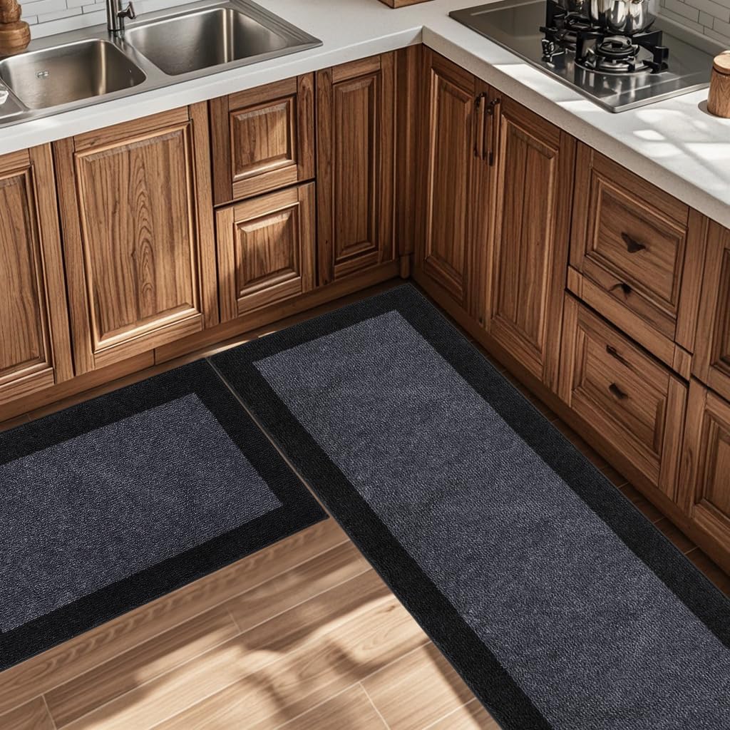 Kitchen Rugs Set (24" x 36"+ 24" x 60"), Runner Rug Roll Packing