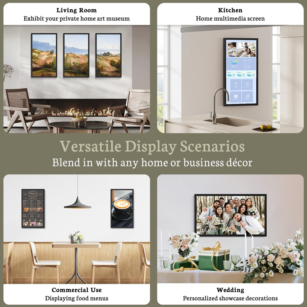 21.5" Digital Picture Frame, Touchscreen Large Display, 64GB