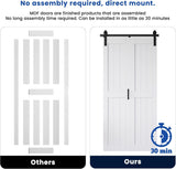 Bifold Barn Door 30" x 84", MDF Bi-Fold Sliding Closet Doors with Hardware Kit Included, Pre-Finishe