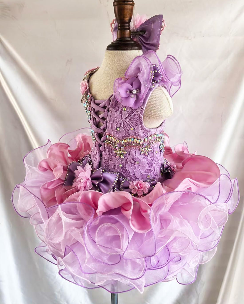 Baby Girl Pageant Dress Handmade Beaded Dresses Toddler Pageant Girl's Princess Dress