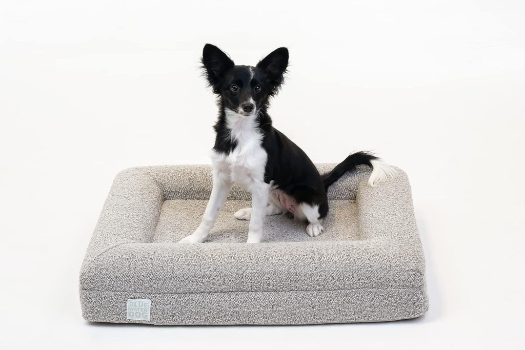 Luxury Boucle Orthopedic Memory Foam Dog Bed with Waterproof Liner and Machine Washable Cover with YKK Zippers