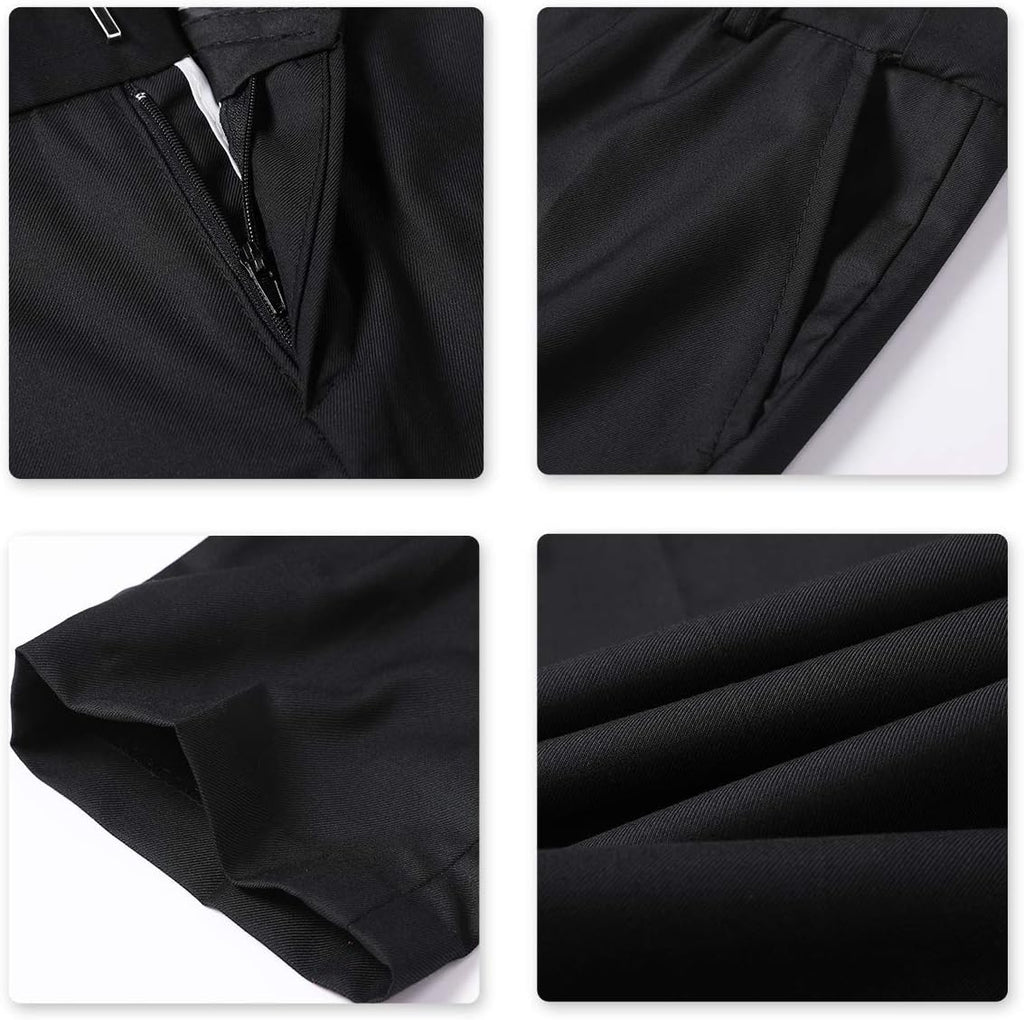 Boys Tuxedo Suit 2 Pieces Shiny Formal Blazer Pants Set