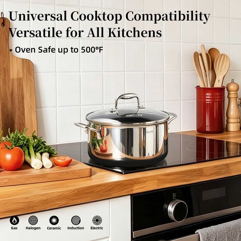 5.4 Qt Hybrid Ceramic Nonstick Braiser Dutch Oven with Lid