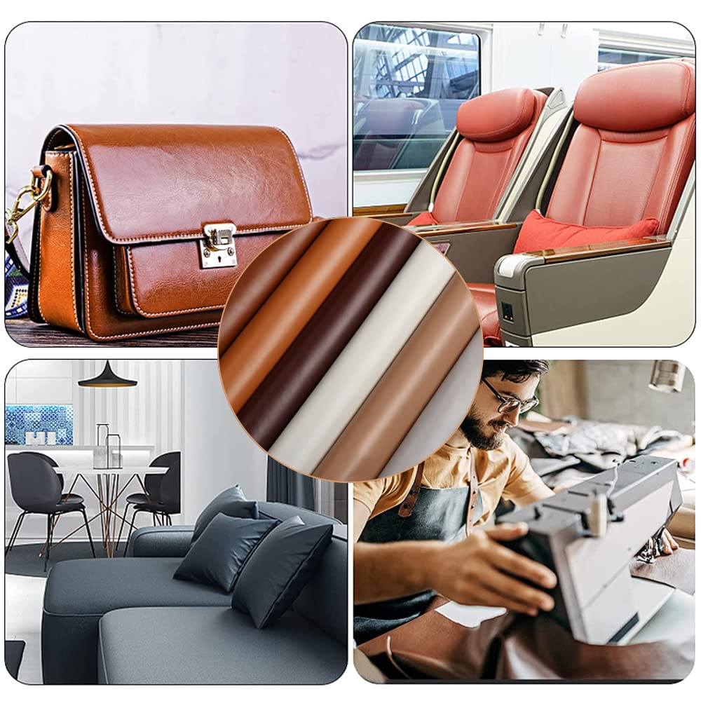 Faux Leather 2 Yards 58" x 72", 1.25 mm Thick Upholstery Leather PU Fabric Synthetic Leather Material Vinyl Leather