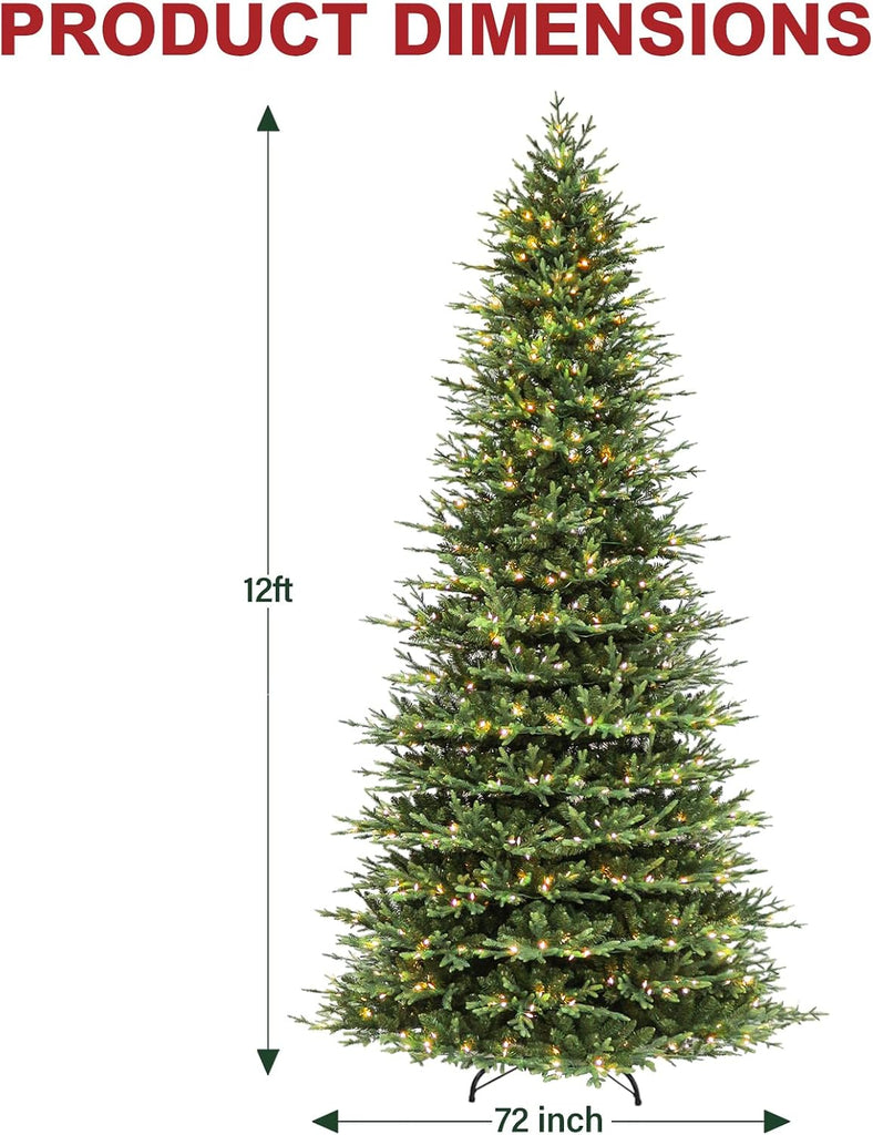 Prelit Artificial Christmas Tree with 850 Warm White LEDs