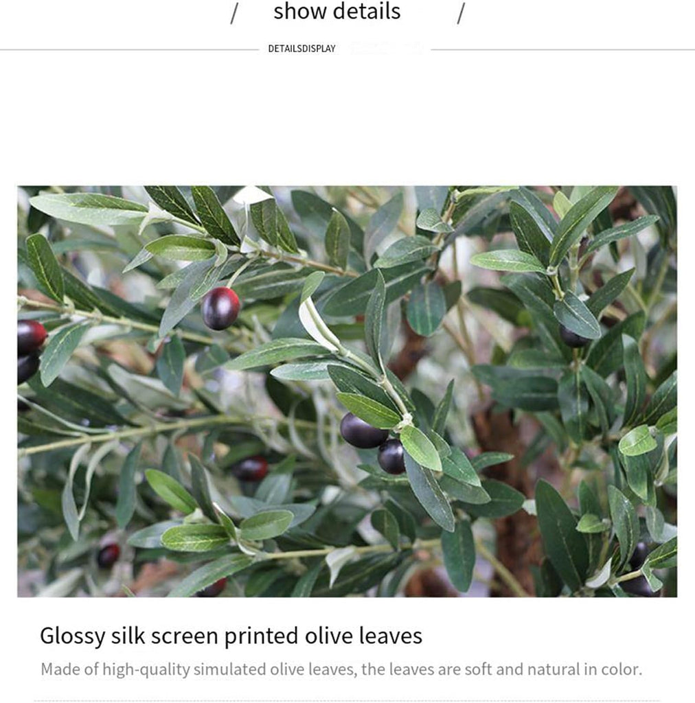 Large Fake Olive Tree Faux Olive Tree 6-10ft, House Office Décor, Olive Trees Artificial Indoor Plant with Natural