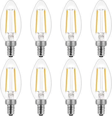 Energetic LED B10 E12 Candelabra Light Bulbs 60 Watt Equivalent, Dimmable LED Chandelier Light Bulbs, Soft White