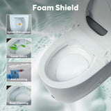 Casta Diva Smart Toilet with Bidet Built in, Auto Open/Close Lid,1000g MaP Flush, Heated Seat & Foam Dispenser