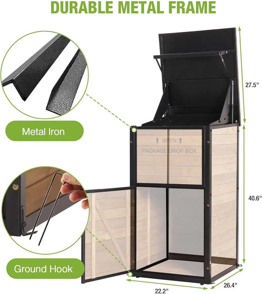 Package Delivery Boxes Parcel Drop Box with Combination Lockable, Secure Anti Theft Package Delivery Box Curbside