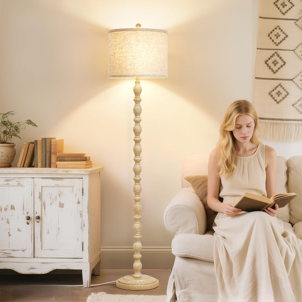 Farmhouse Floor Lamps, Standing Lamp with Bulb