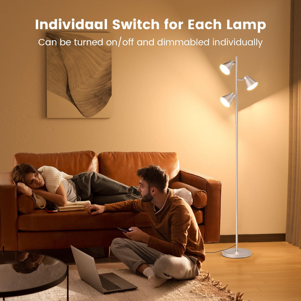 36W LED Tree Floor Lamp with Remote Bedroom