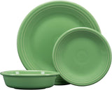 Classic Rim 3-Piece Dinnerware Set - Durable Ceramic, Lead-Safe, Dishwasher/Microwave/Oven Safe