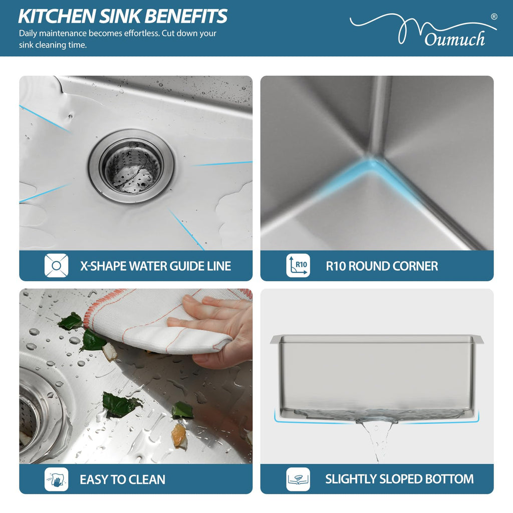 23 inch Undermount Sink Stainless Steel Handmade