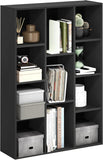 LUDER Book Shelf, 11-Cube Bookshelf, Reversible Bookcase, 9.4 x 29.1 x 41.7, Easy Assembly, Blackwood