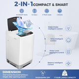 Portable Washing Machine 17.8Lbs Capacity Portable Washer with Drain Pump 2.4Cu.ft Full-Automatic Compact Washer with
