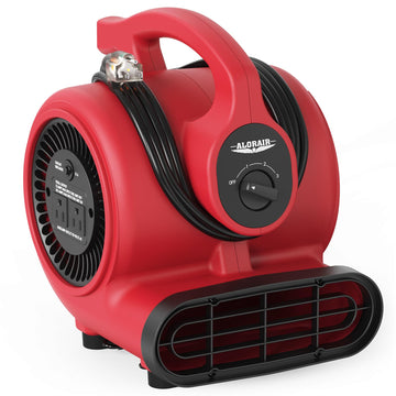 3 Speed Air Mover Blower Fan 115W 600CFM Utility Floor Fan - Red
