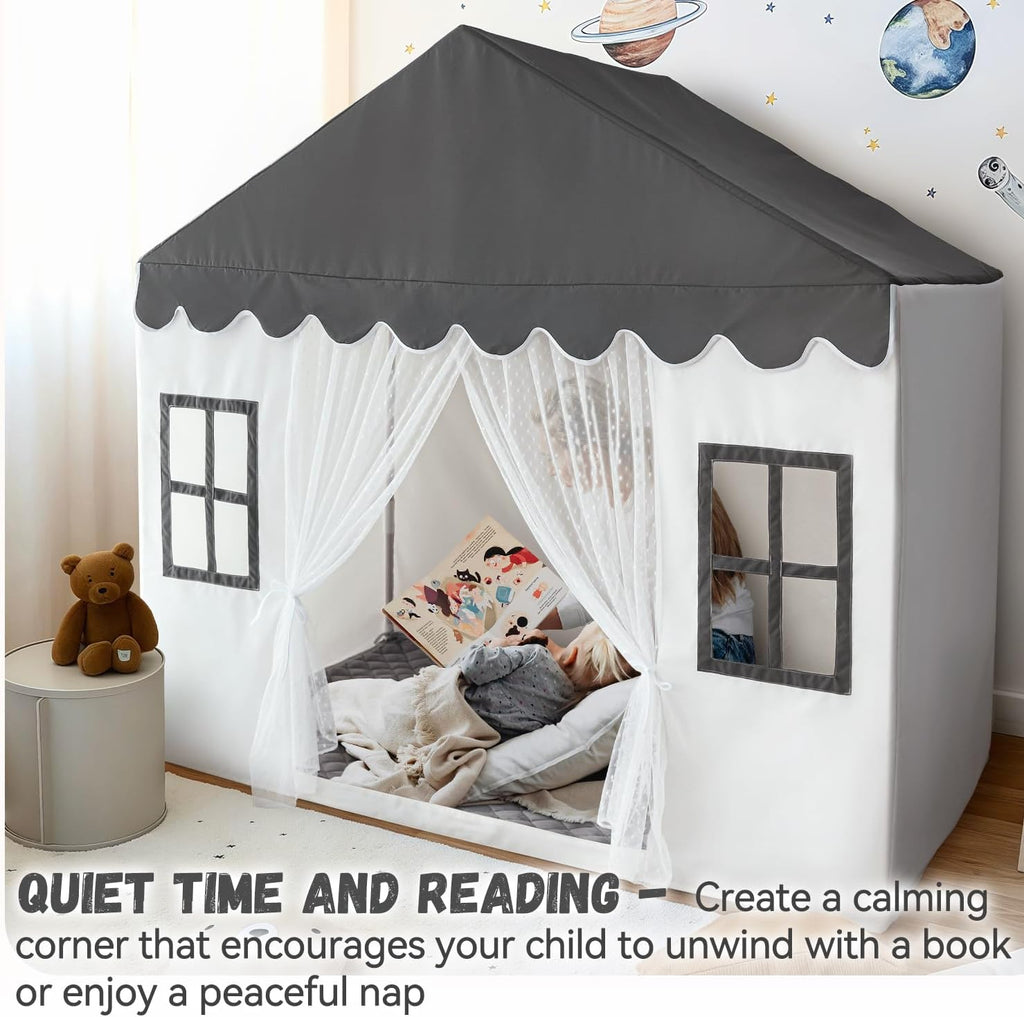 Kids Play Tent with Padded Mat, Kids Tent Playhouse Tent for Kids Ages 4-8