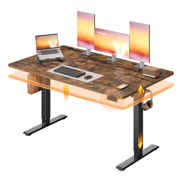 Standing Desk, 55x28 Inch Electric Adjustable Desk, 30-Min Assembly