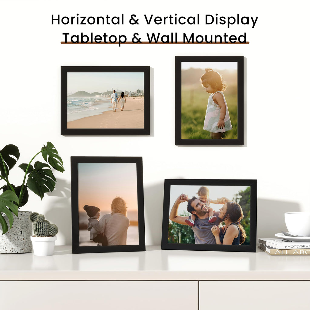 6x8 Picture Frame Set of 12, Photo Frames Display Pictures 6"x8", Black Picture Frames 6x8 Wall Gallery Collage Wall