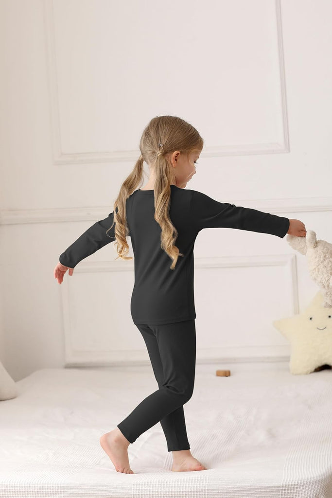 Baby Toddler Boys Girls Cotton Long Sleeve Shirt and Legging Set Kids Ribbed Basic Pant Piece for Daily Life