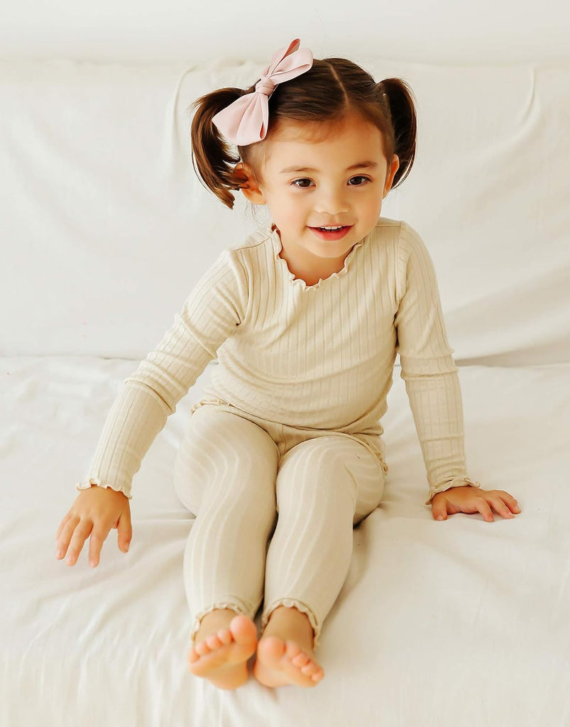 Kids Toddler Junior Girls Boys Soft Comfy Modal Tencel Sleepwear Pajamas 2pcs/4pcs Set