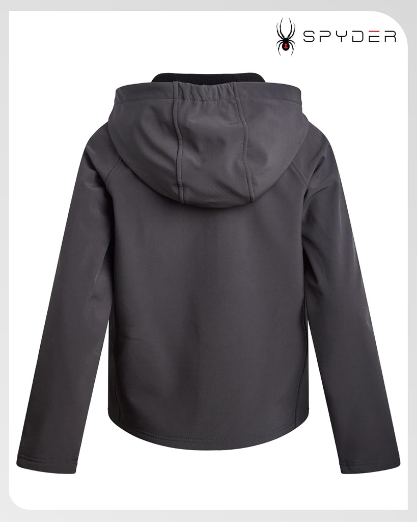 Boys Softshell Jacket Fleece-Lined Water-Resistant Windbreaker