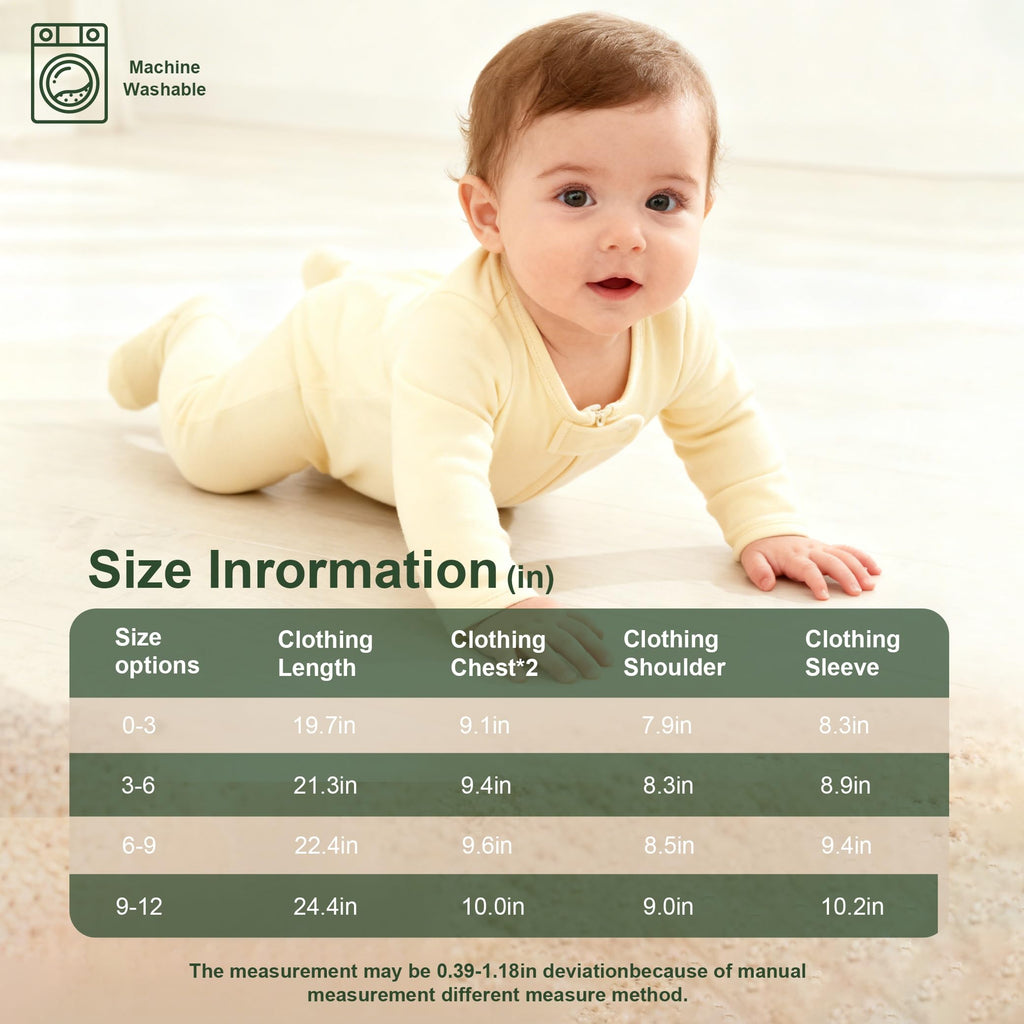 Newborn Essential Stuffs Long Sleeve Infant Coming Home Romper Footies Comfy Jumpsuit for Baby Yellow