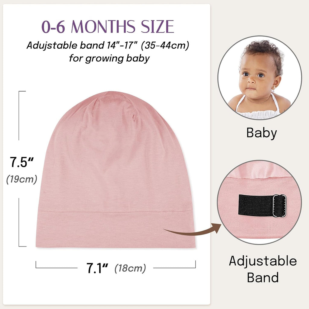 Silk Baby Bonnet, Sleep Cap, Adjustable