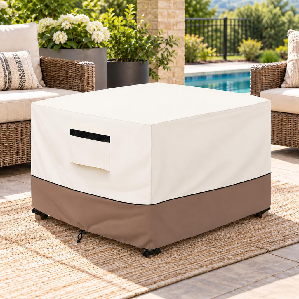 Outdoor Ottoman Cover Waterproof, 22" W x 22" D x 18" H