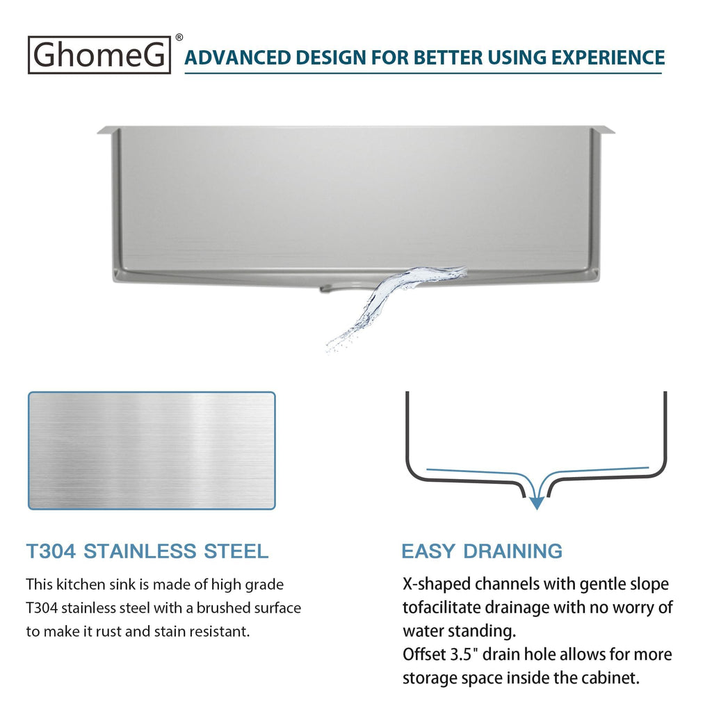 30 Inch Farmhouse Workstation Stainless Steel