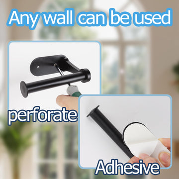 Adhesive Curtain Holdbacks No Drill Curtain Tiebacks, Black - 2 Pack