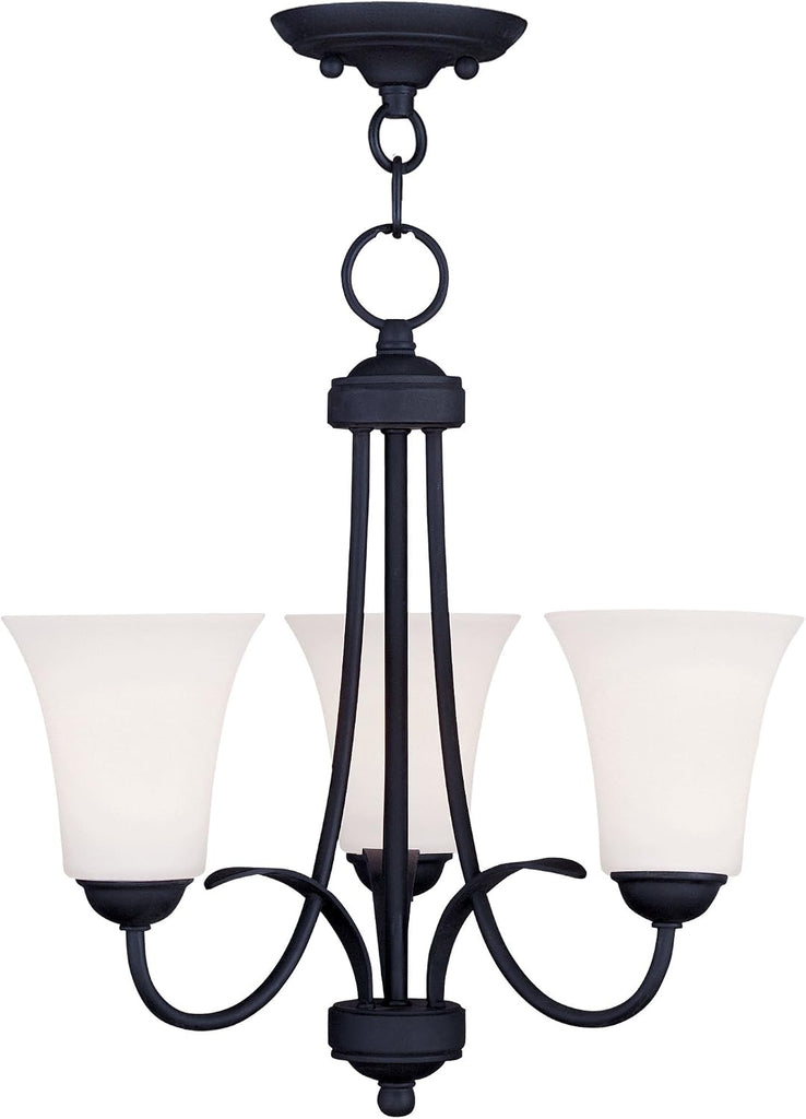 Ridgedale 3-Light Convertible Hanging Lantern/Ceiling Mount, Black
