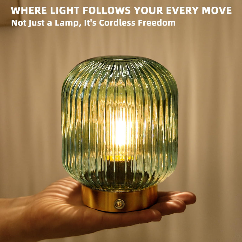 Rechargeable Table Lamp,Cordless Lamp with Memory Function,Green