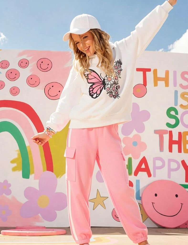2 Piece Outfits Kids Hoodies Sweatsuit Tracksuit Jogger Long Sleeve Sweatshirts Sweatpants Sets