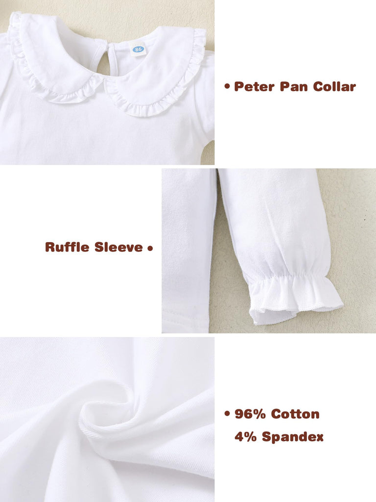 Toddler Girl T-Shirt Girl Peter Pan Collar Blouse