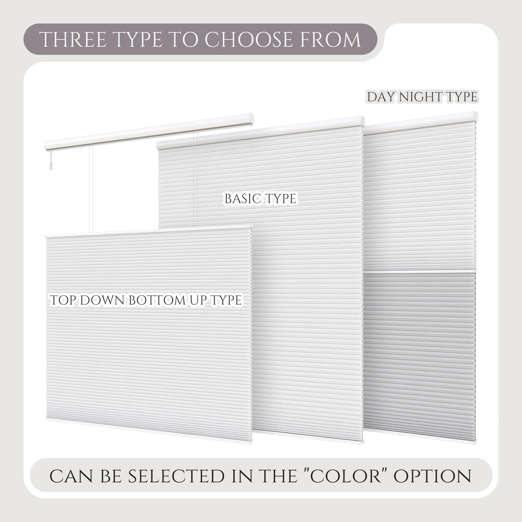 Motorized Cellular Shades with Cordless, Smart Electric Honeycomb Blind with Remote Control, Blackout or Light