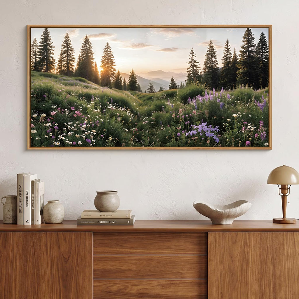 Mountain Forest Canvas Wall Art, Nature Landscape Wall Decor