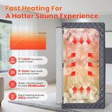 Portable Sauna for Home, Upgraded Personal Steam Sauna Box with 3L 1300W Steamer, Folding Chair