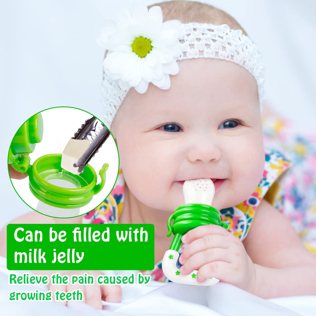 Baby Fruit Feeder/Food Feeder Pacifier for Babies (2 Pack) - Mesh Teethers for Babies, Infant Teething Toy in